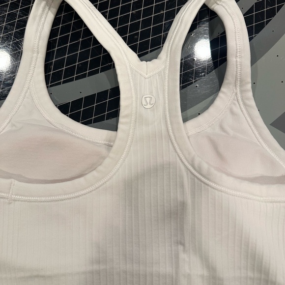 White Ribbed Tank Top - Picture 3 of 5